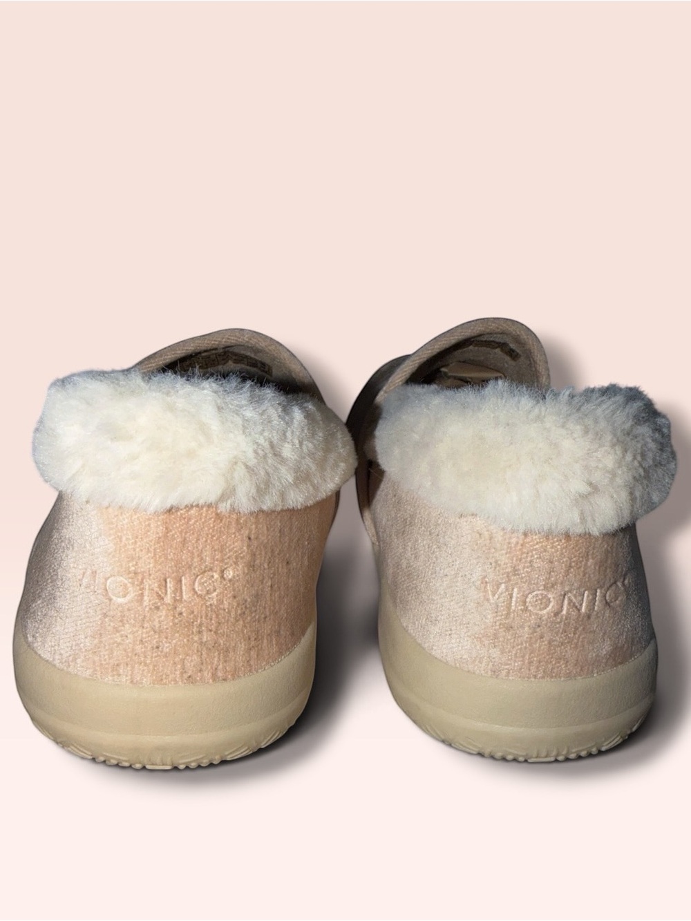 Vionic Clare Slip-On Fleece Lined Slippers - Light Pink - Picture 6 of 9